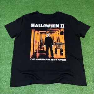 NEW Halloween II Micheal Myers T-Shirt Black Orange Sz XL John Carpenter Horror